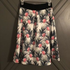“Birds of paradise” circle skirt